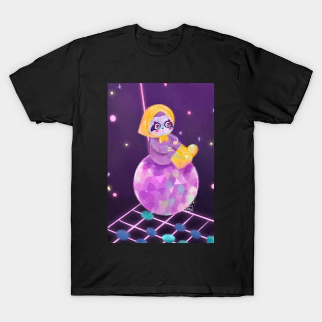 Sloth on Dance Floor T-Shirt by byjilooo